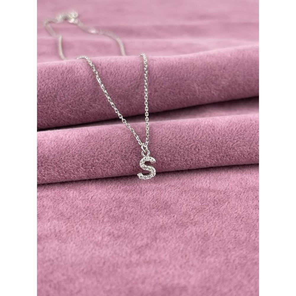 Bey Silver 925 Ayar Gümüş S Harfi Kolye - 45 CM Gümüş Kolye Fiyatı