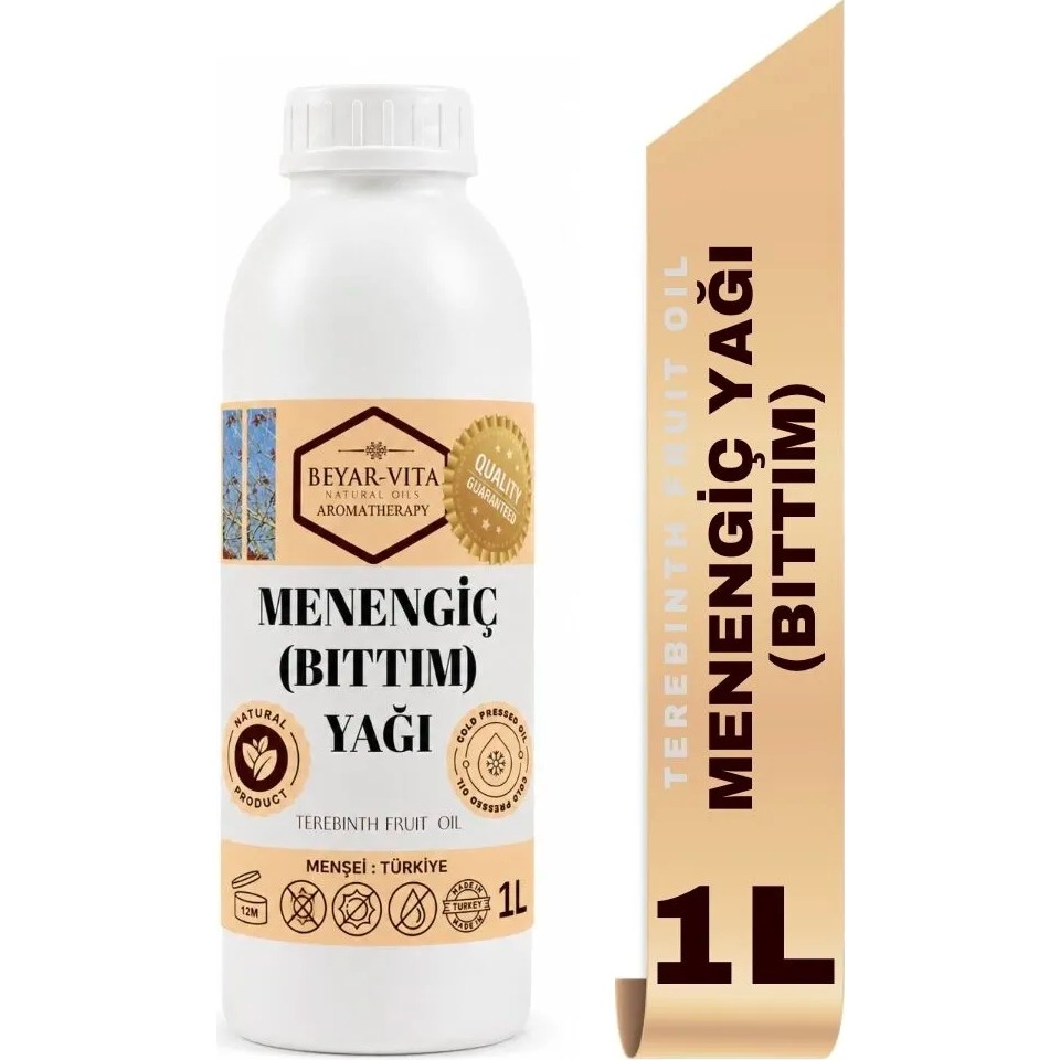 Beyar Vita Menengiç Yağı - 1 Litre -Beyarvita - soğuk sıkım - bıttım yağı Diğer Fiyatı