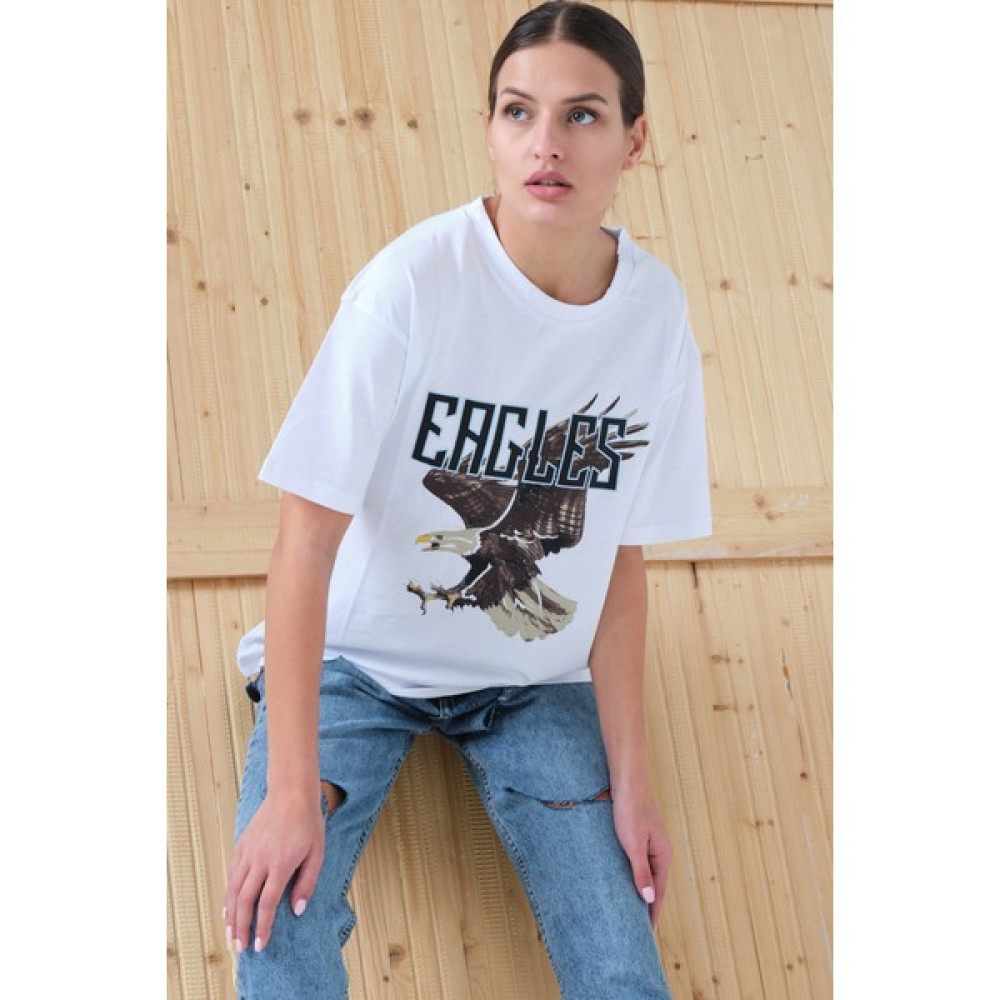 Beyaz Baskılı T-Shirt T-Shirt & Sweatshirt (Outdoor) Fiyatı