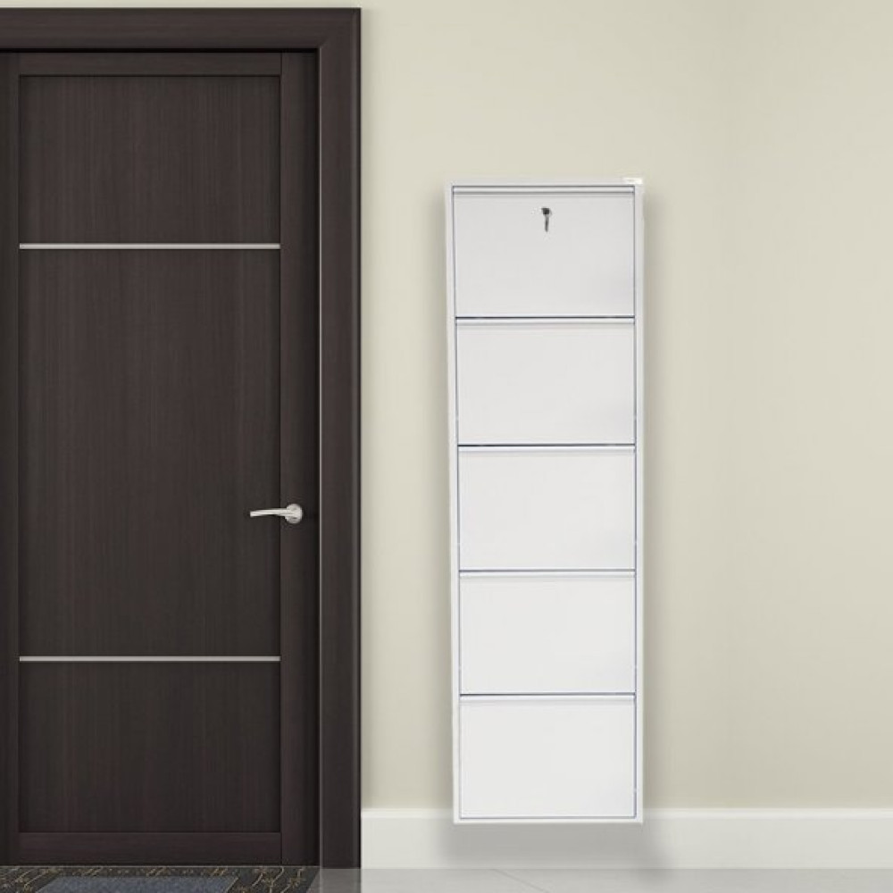 Beyaz Kilitli Metal Ayakkabilik Mac5 - 5 Kapakli - 50X15x169 H Ayakkabılık Fiyatı