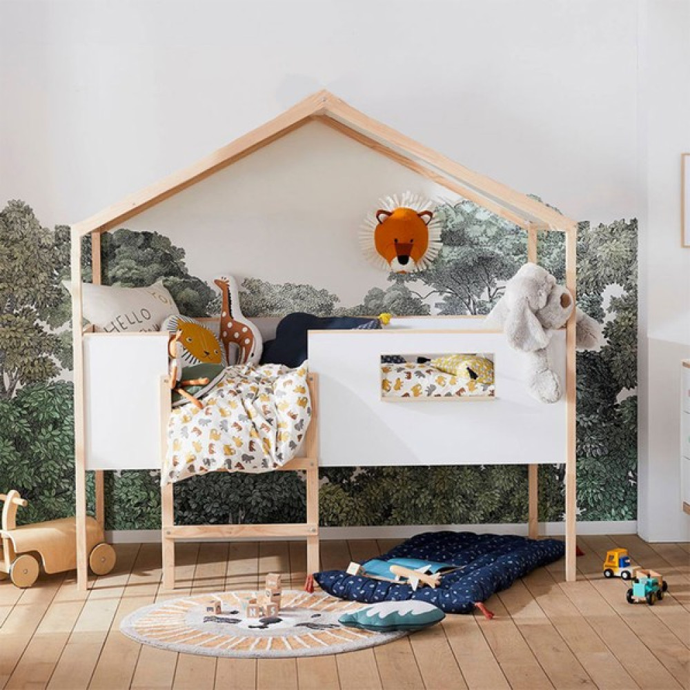 Beyaz Montessori Yatak Çocuk Ve Bebek Karyola Oyun Alanlı Ranza - Beyaz - Ahşap - 90 x 190 cm Ranza Fiyatı