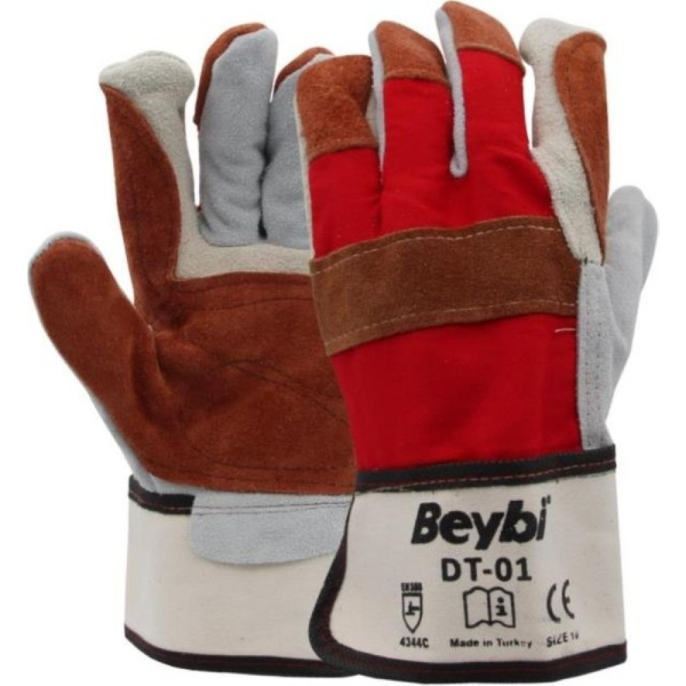 Beybi Deri Takviyeli Montaj Eldiveni Dt-01 10 Beden- 12 Çift - Kırmızı - XL Oto Boyaları Fiyatı