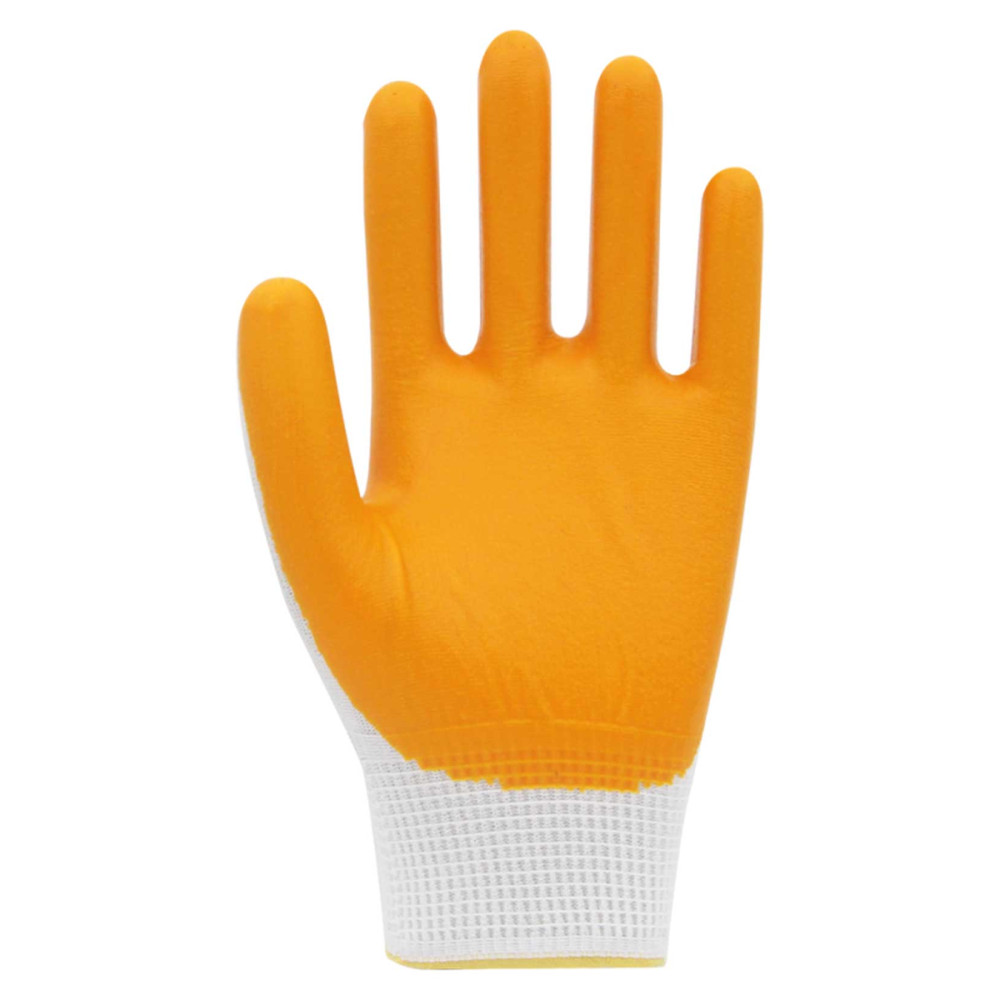 Beybi İşçi Eldiveni PN5 Polyester Örme Nitril 10 Beden Sarı 12'li