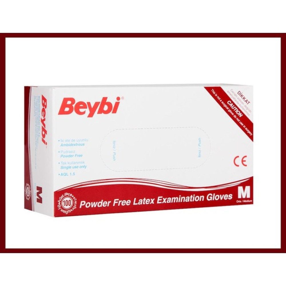 Beybi Latex Pudrasız Muayene Eldiven M 100'LÜ Temizlik Malzemeleri Fiyatı