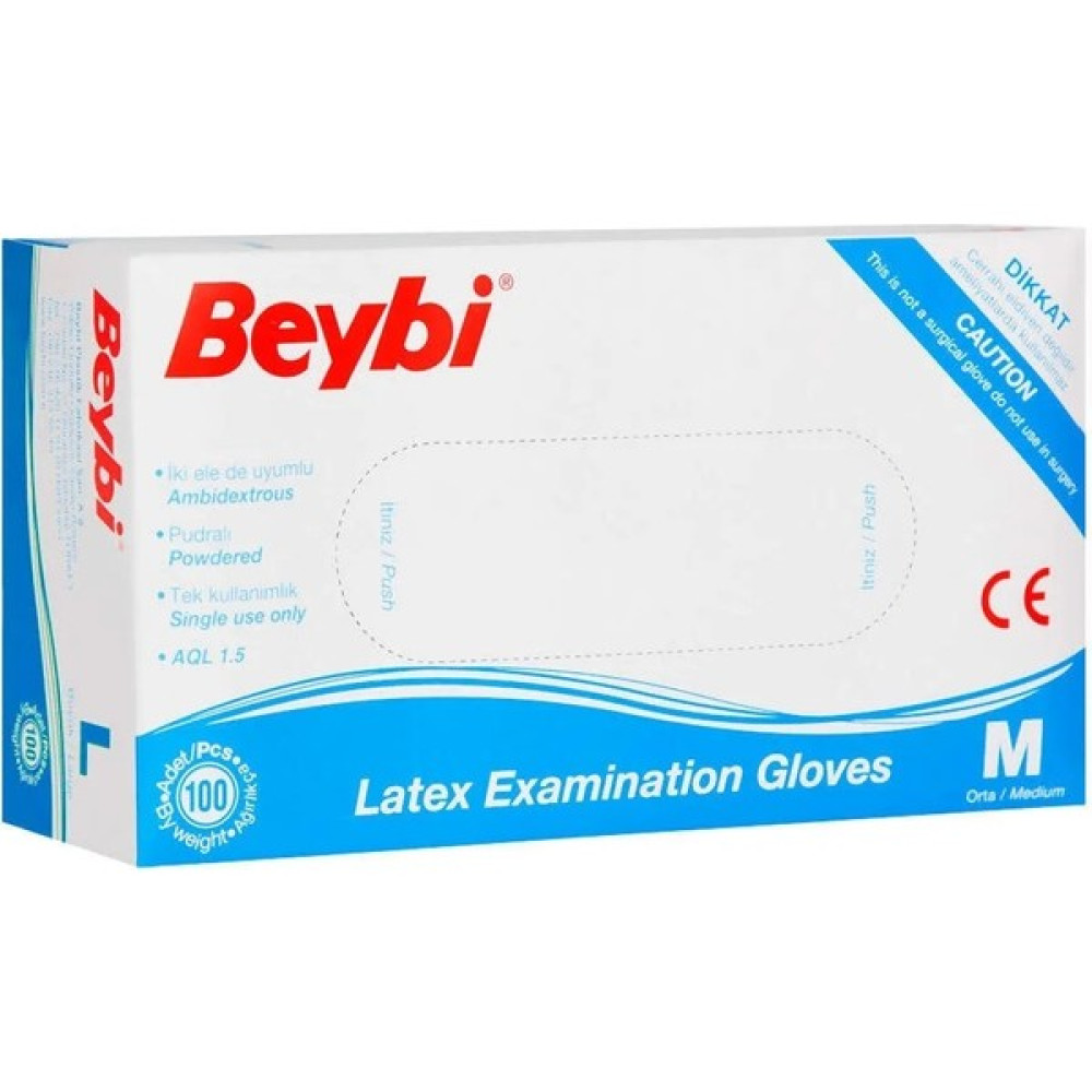Beybi Muayene Eldiven Medium Pudralı Lateks 100LÜ Paket Temizlik Malzemeleri Fiyatı