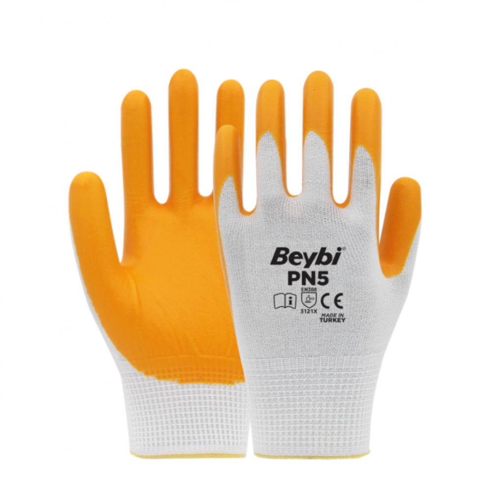 Beybi Pn5 Polyester Orme Nitril Is Eldiveni 12 Cift İş Eldiveni Fiyatı