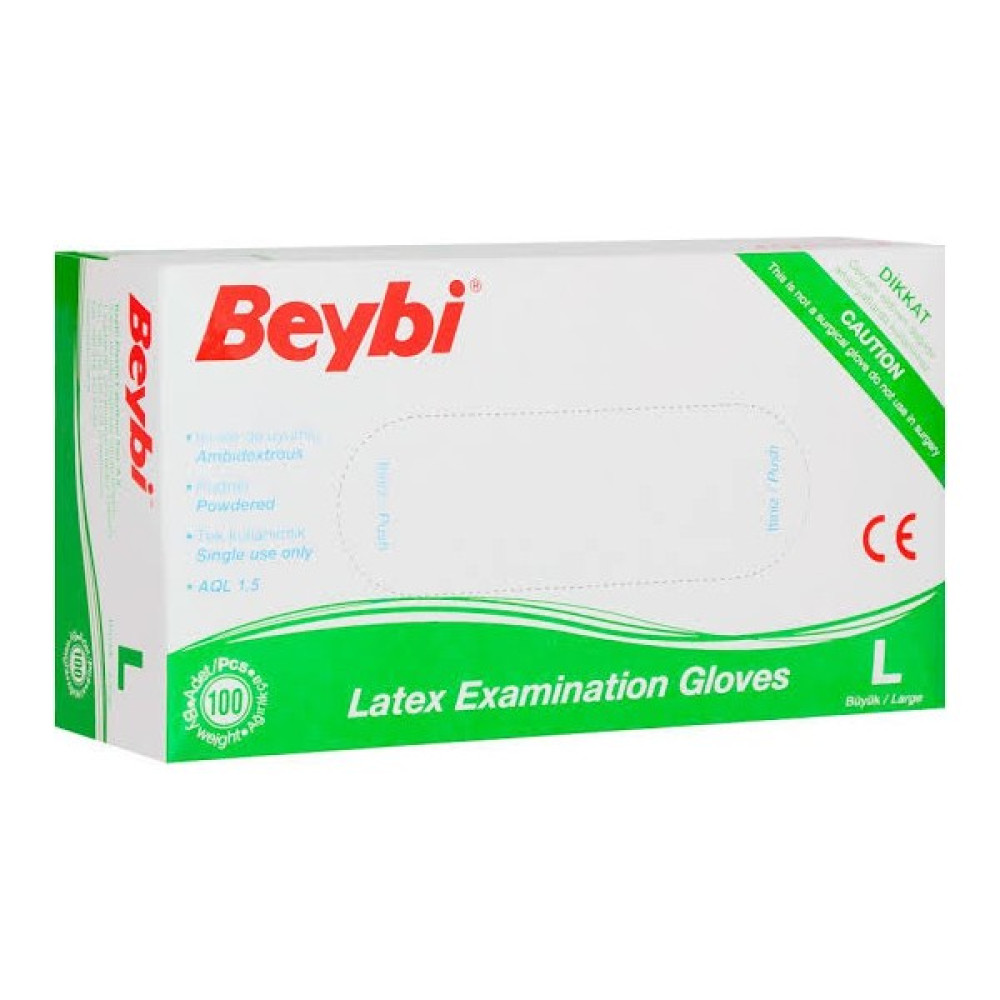 Beybi Pudralı Lateks Eldiven 100'lü - L Temizlik Malzemeleri Fiyatı