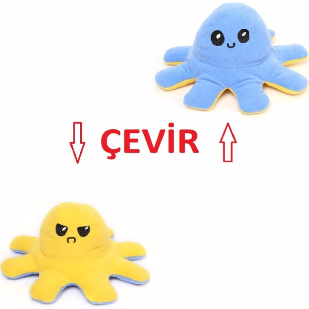 Beybisi Mod Değişen Ahtapot Polar Pembe & Mavi - 30 cm Peluş Oyuncaklar Fiyatı