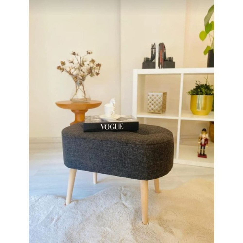 Beylerbeyi Gürgen Ahşap Ayak Welsoft Kumaş Oval Pufidik Puf Bench Tabure Sandalye - Antrasit Oto Boyaları Fiyatı
