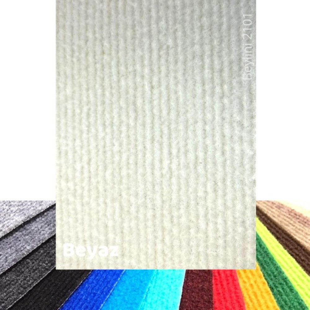 Beylini Halıfleks Rip Halı Keçe Halı Zemin ve Yer Kaplamaları Araba, Ofis, Ev, Bahçe, Organizasyon Halısı - 200 x 300 cm - Beyaz Salon Halısı Fiyatı