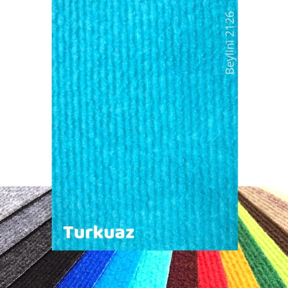 Beylini Halıfleks Rip Halı Keçe Halı Zemin ve Yer Kaplamaları Araba,ofis,ev,bahçe,organizasyon Halısı - Turkuaz - 100 x 50 cm Salon Halısı Fiyatı