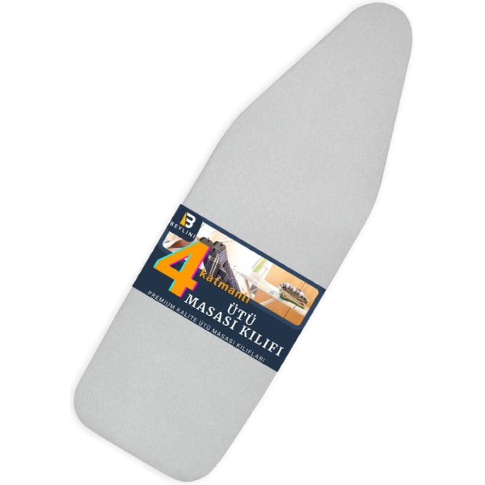 Beylini Ütü Masası Kılıfı Örtüsü Bezi, Keçeli,Süngerli,Lastikli Yanmaz Ayarlanabilir 55x135 cm Gri Ütü Masaları ve Aksesuarları Fiyatı