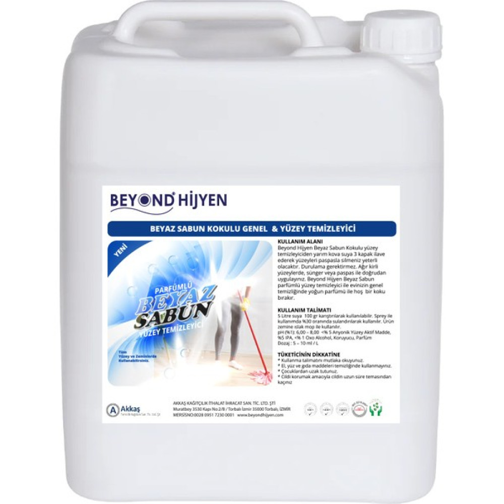 Beyond Beyaz Sabun Parfümlü Yüzey Temizleyici 5 Lt Parlatıcı ve Temizleyiciler Fiyatı