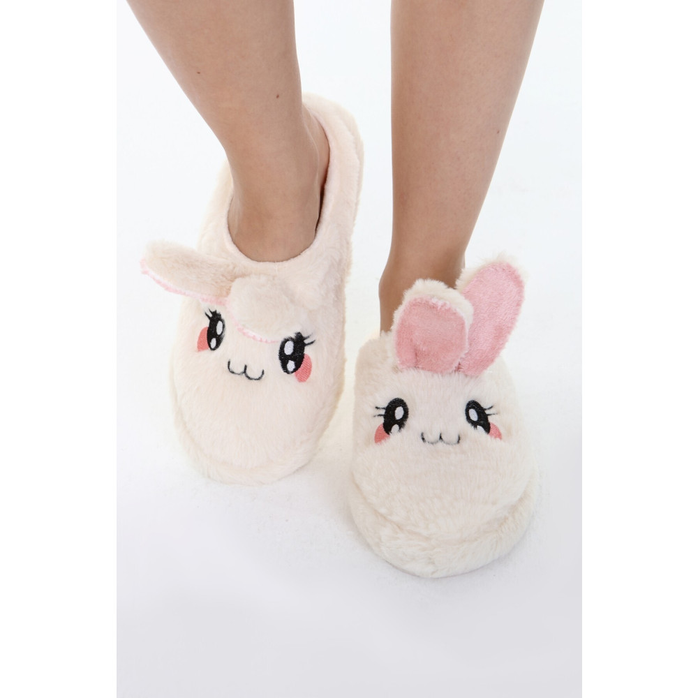 Beyond Krem Kadın Rabbit Yumuşak Gondol Ev Terliği 36-37 Beden Unisex Sandalet Fiyatı