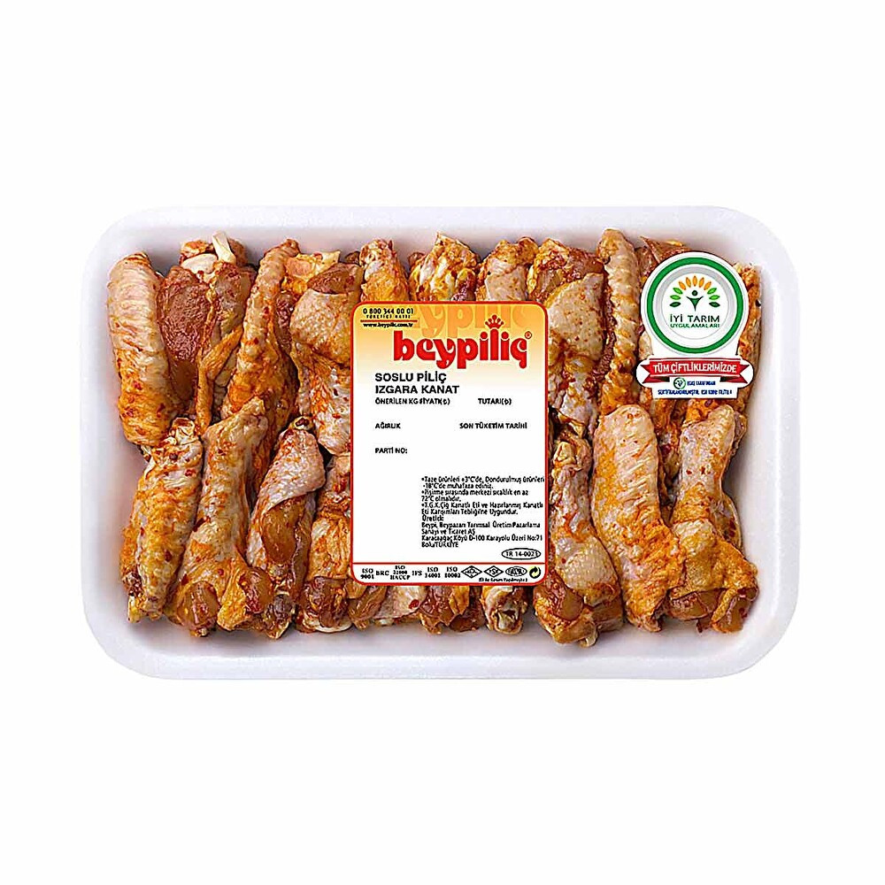 Beypiliç Tabaklı Soslu Piliç Izgara Kanat Kg Beyaz Et Fiyatı