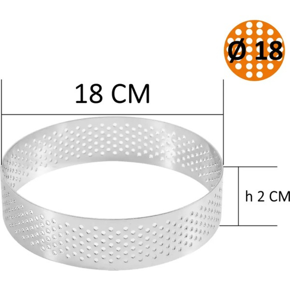 Beysa Pasta Çemberi Pandispanya Delikli Yuvarlak 18 cm H2 No:7 Kek Kalıpları Fiyatı