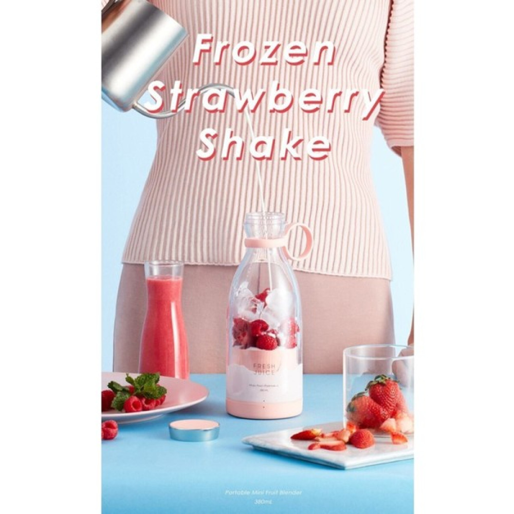 Beyzana Taşınabilir 350 ml Blender Mini Meyve Karıştırıcı Milkshake Işlevli Blander Smothie - Pembe Blenderler Fiyatı