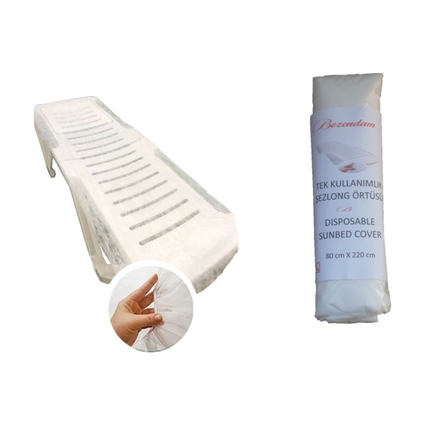 Bezendam Şezlong Örtüsü Lastikli Tek Kullanımlık Sunbed Cover - 50 Adet Şezlong Fiyatı