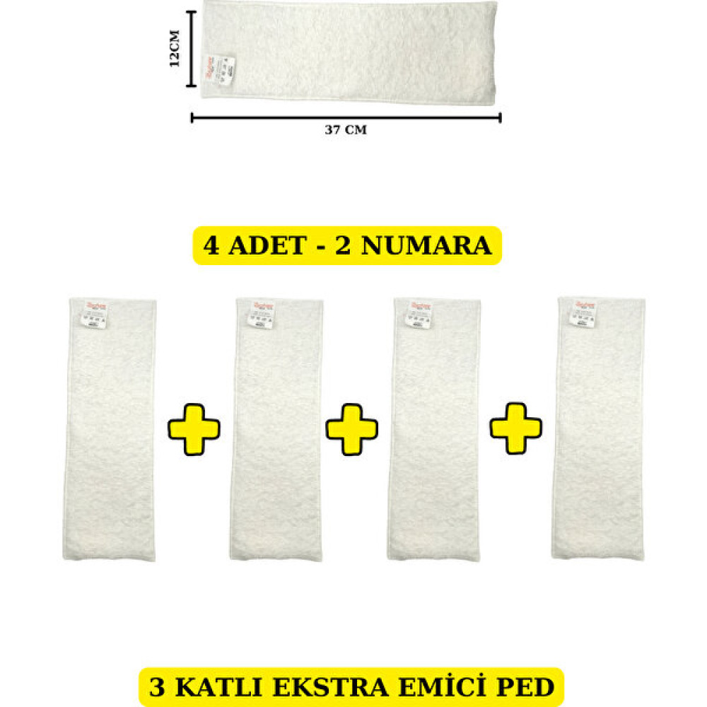 Bezhane Baby 4 Adet - 3 Katlı Ekstra Emici Yıkanabilir Bebek Pedi Iç Bez No:2 - 2 Bebek Bezi Fiyatı