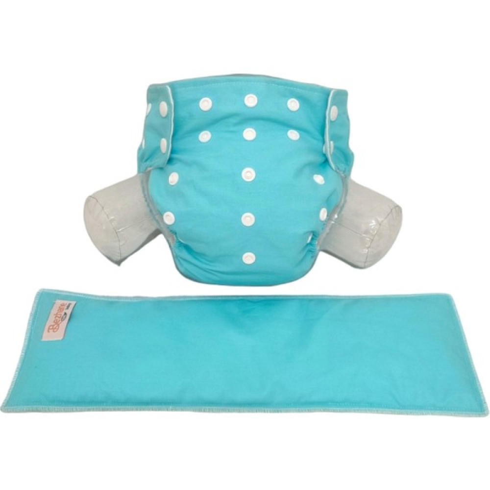 Bezhane Çıt Çıtlı Cepli Yıkanabilir Bebek Bezi Mavi (8KG-18KG) + 2 Numara 8 Katlı Emici Ped Bebek Bezi Fiyatı