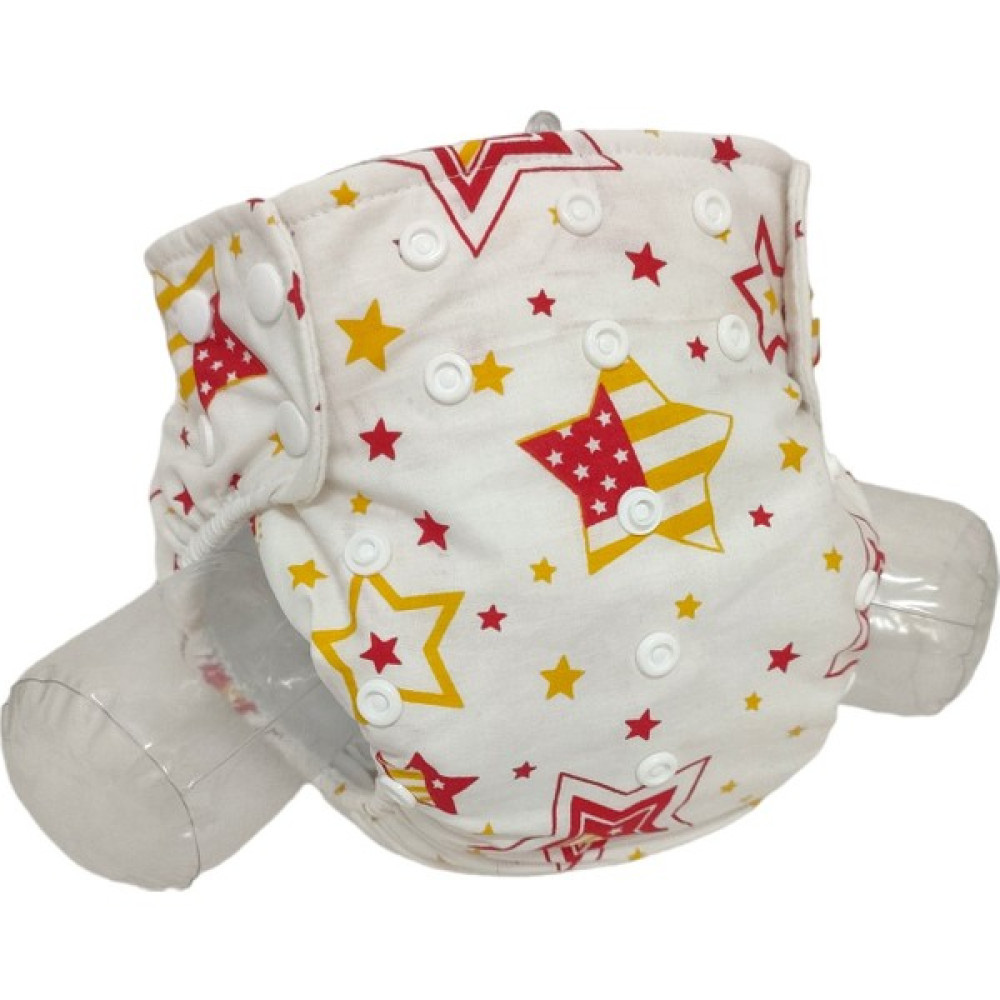 Bezhane Çıt Çıtlı Yıkanabilir Bebek Bezi Sarı Kırmızı YILDIZLI(8KG-18KG) - 2 Bebek Bezi Fiyatı