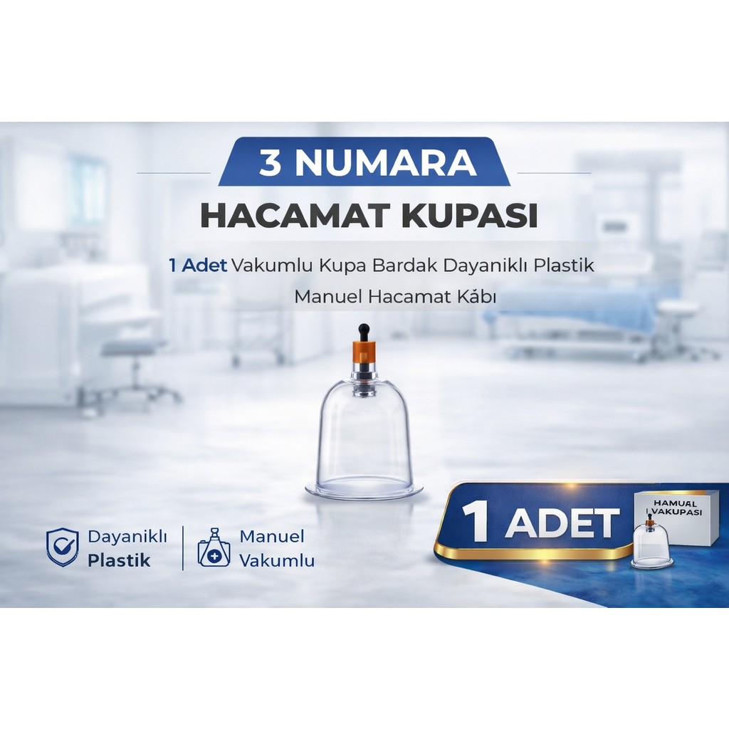 Bezos 3 Numara Hacamat Kupası 1 Adet Vakumlu Kupa Bardak Dayanıklı Plastik Manuel Hacamat Kabı Fincan / Bardak / Kahve Takımı Fiyatı