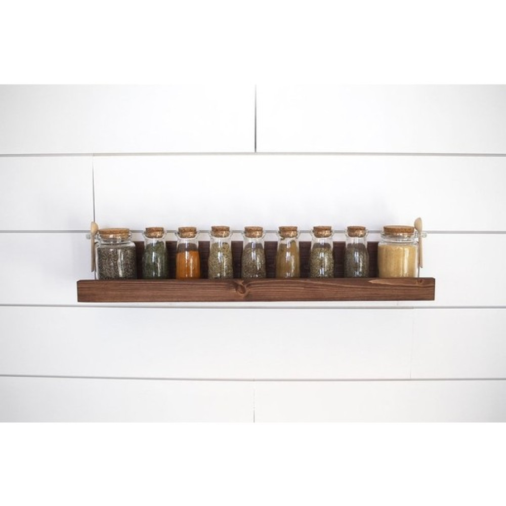 Bfd Shop Bfdshop Dekoratif Ahşap Baharatlık Mutfak Rafı - Ceviz - 50 cm Duvar Rafı Fiyatı