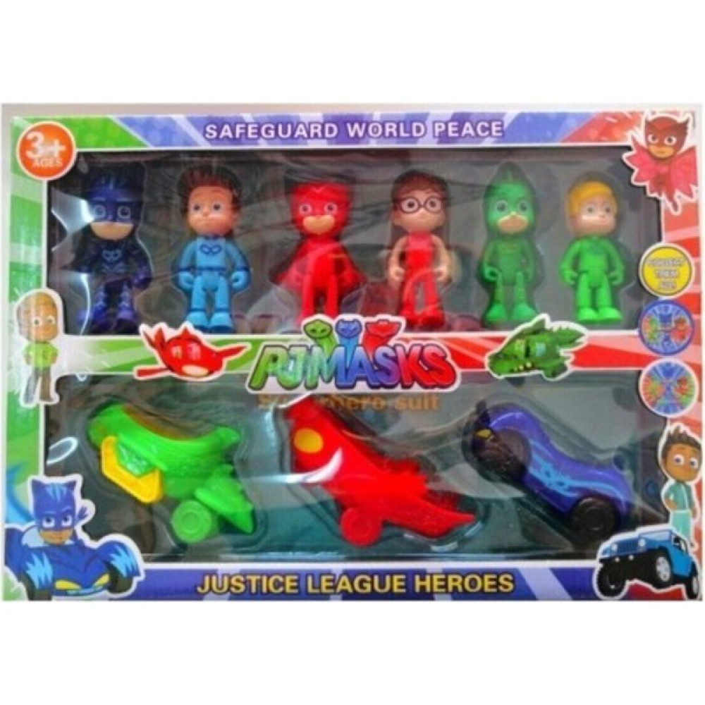 Bfy Toys Pjmaskeliler 6 Figür 3 Arabalı Set , Pjmask , Pjmask Arabalı , 5 Figürlü Pjmask , Pijamaskeliler - Renkli Oyuncak Fiyatı