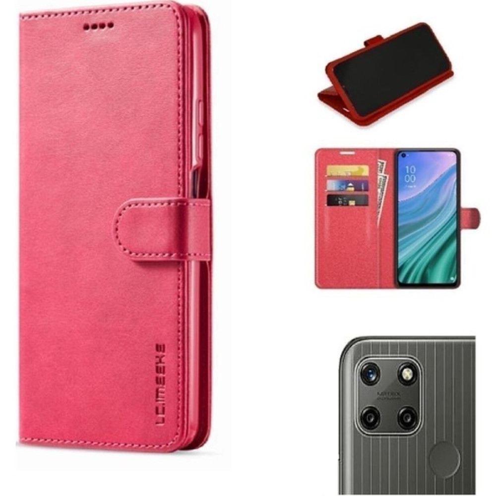 Bg Aksesuar Oppo Realme C25Y Cüzdanlı ve Kapaklı Kılıf - Kırmızı Cep Telefonu Kılıfı Fiyatı