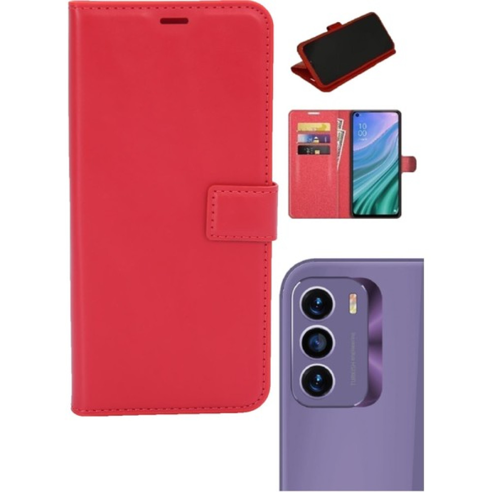 Bg Aksesuar Reeder S19 Max Pro S Kamera Korumalı Cüzdanlı ve Kapaklı Kılıf - Kırmızı Cep Telefonu Kılıfı Fiyatı