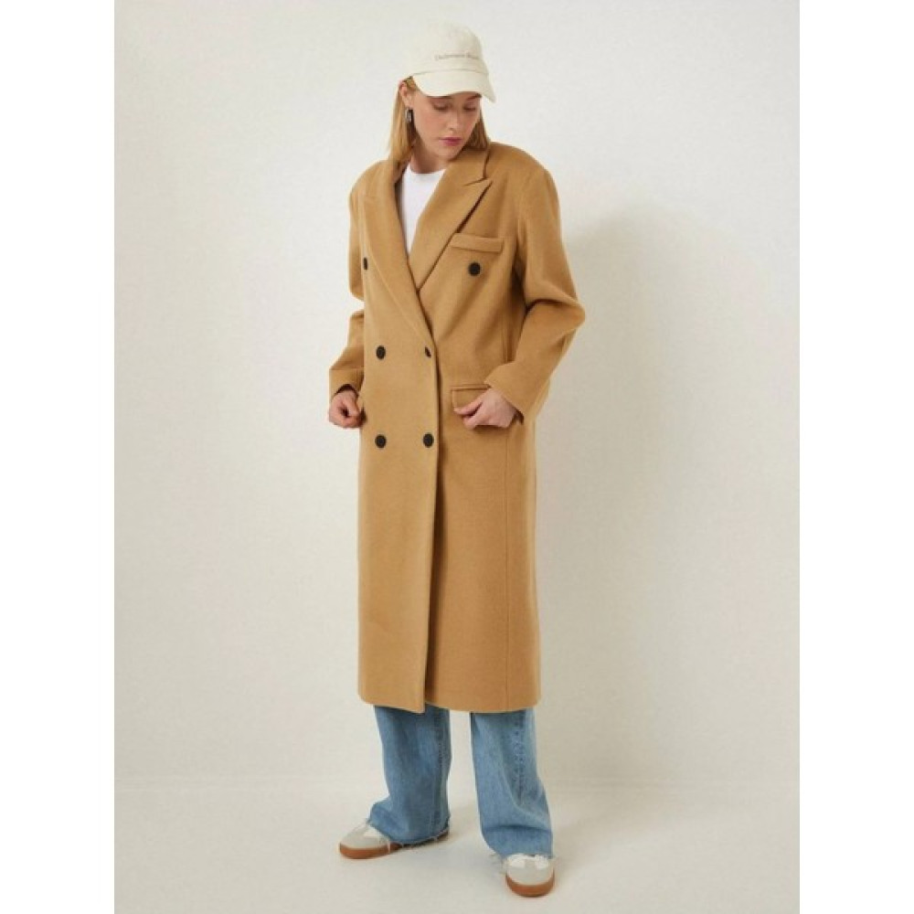 B&G Collection Düğmeli Uzun Kaşe Kaban Erkek Mont Fiyatı