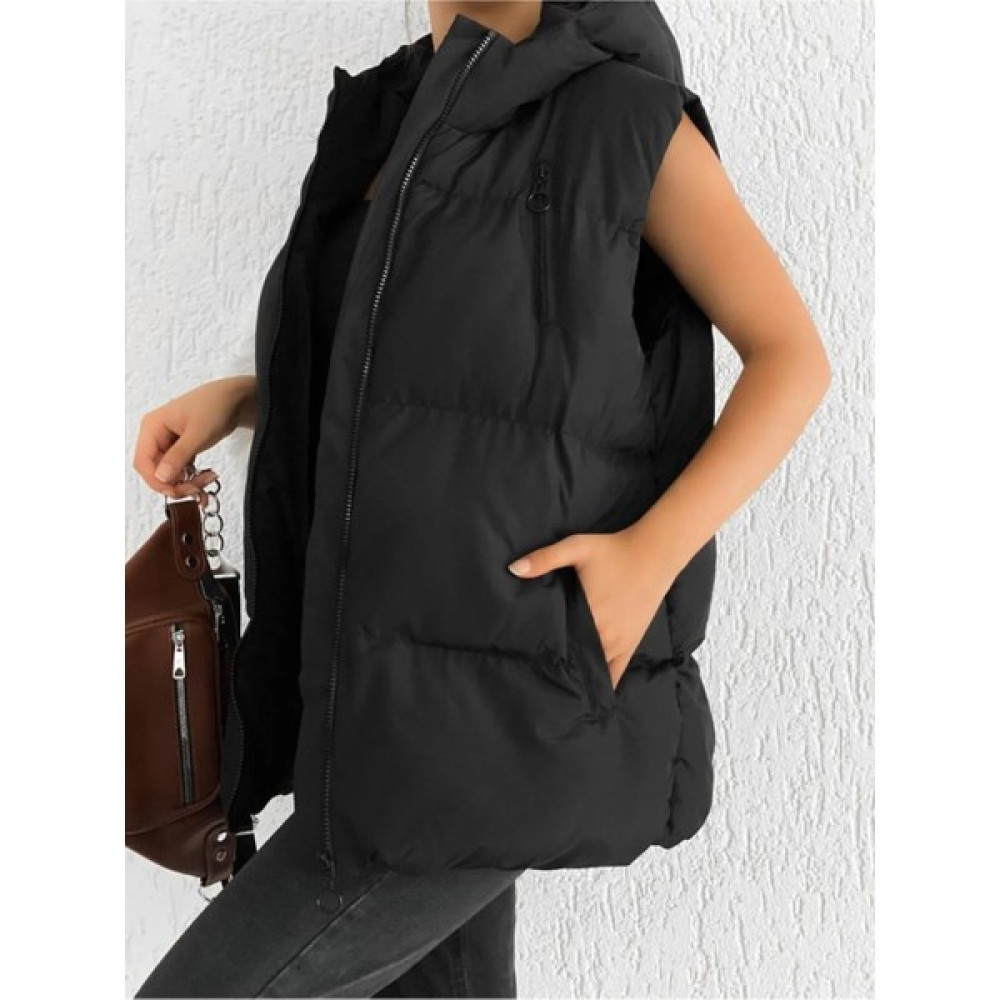 B&G Collection Kapüşonlu Oversize Şişme Yelek Kadın Yelek Fiyatı