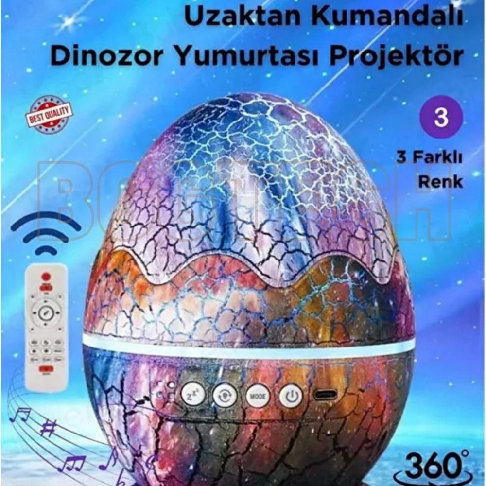 BGG Tech Galaxy Projektör Fm Radyolu Dinozor Yumurtası LED Projektör Bluetooth Ses Sistemi + USB Şarjlı Cep Telefonu Şarj Cihazı Fiyatı