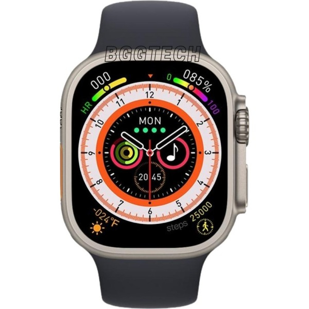 BGG Tech Watch 8 Series Gs8 Ultra Uyumlu 2.05 Inc Ekran Gps/nfc/siri Destekli 3 Tuş Aktif Akıllı Saat + Pro5 Kablosuz Kulaklık - Siyah - Beyaz Akıllı Saat Fiyatı