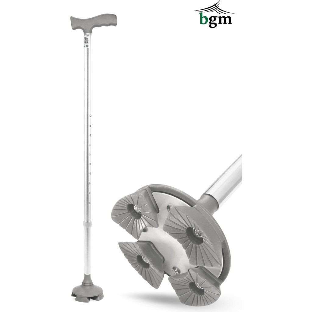 BGM Akıllı Baston Yüksek Kalite Gri Beyaz Renkli Ergonomik Tasarım ile Güvenli Destek - Açık Gri Diğer Fiyatı