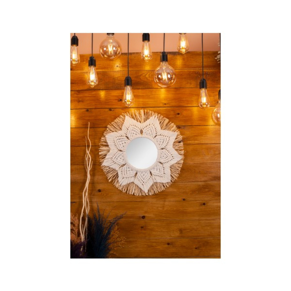 BH Bohem Handmade Bohem Handmade Rafya Makrome Ayna B888 - 1 Adet Ev & Dekorasyon Aksesuarları Fiyatı