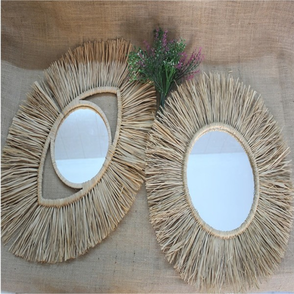 Bh Bohem Handmade Büyük Boy El Yapımı Göz Rafya Ayna ve Yuvarlak Ayna 2li B090 - 1 Adet Ev & Dekorasyon Aksesuarları Fiyatı