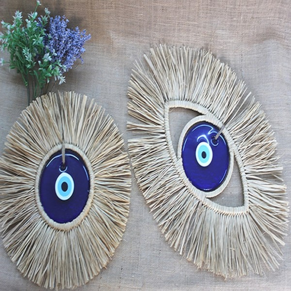 Bh Bohem Handmade Nazar Boncuklu Rafya Ayna Seti B088 - 1 Ev & Dekorasyon Aksesuarları Fiyatı