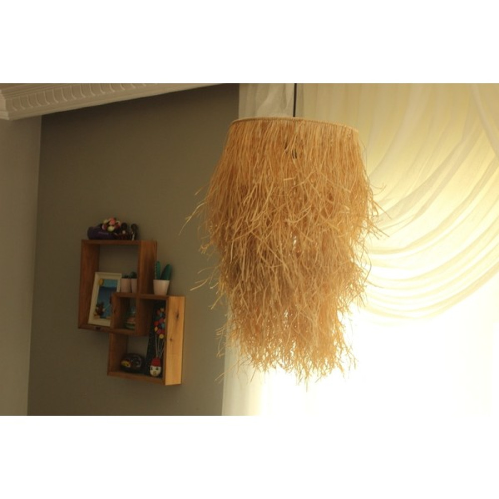 Bh Bohem Handmade Rafya Avize B100 - Ahşap - 1'li Avize Fiyatı
