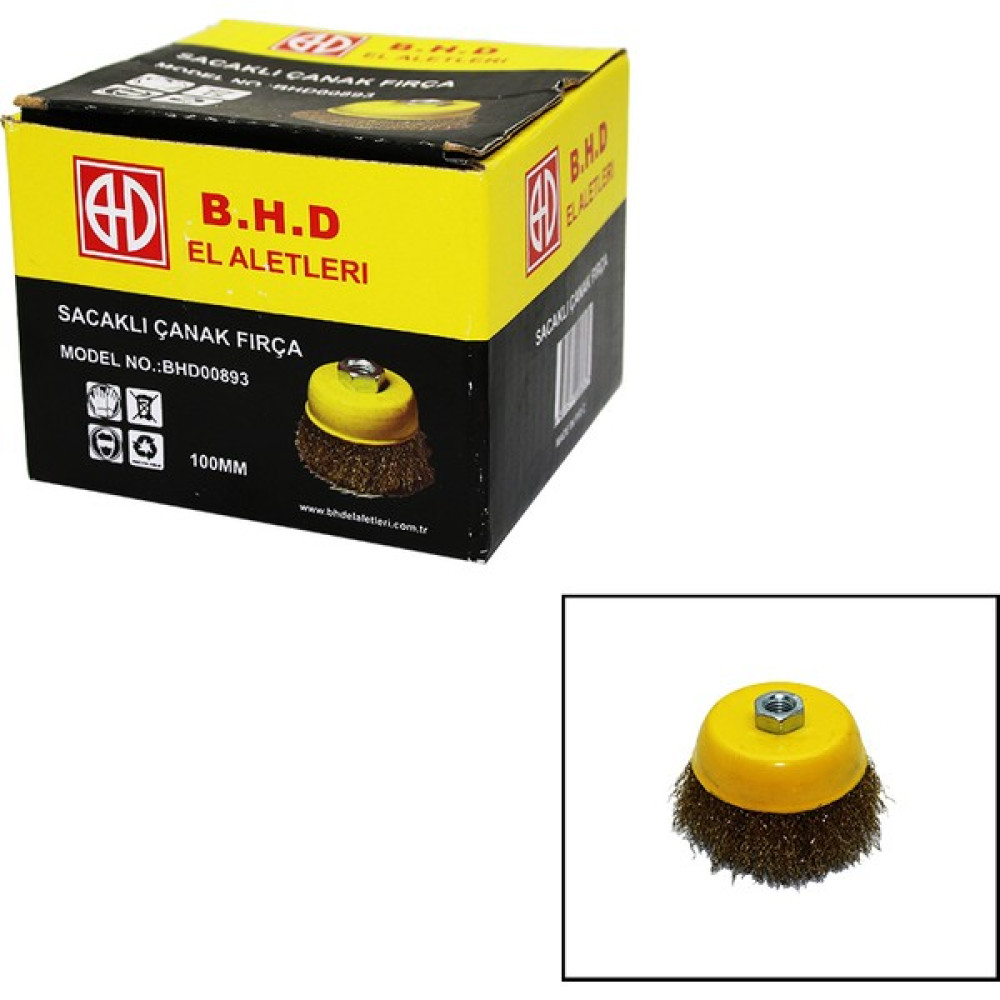 BHD 100 mm Saçaklı Çanak Fırça (4490) Oto Boyaları Fiyatı