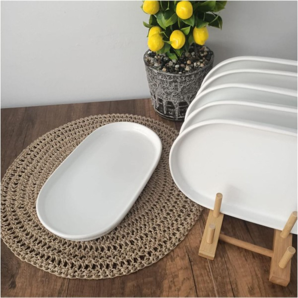 Bi Bu Evim 6'lı 25 x 15 cm Oval Sunum Tabağı Mutfak Gereçleri Fiyatı