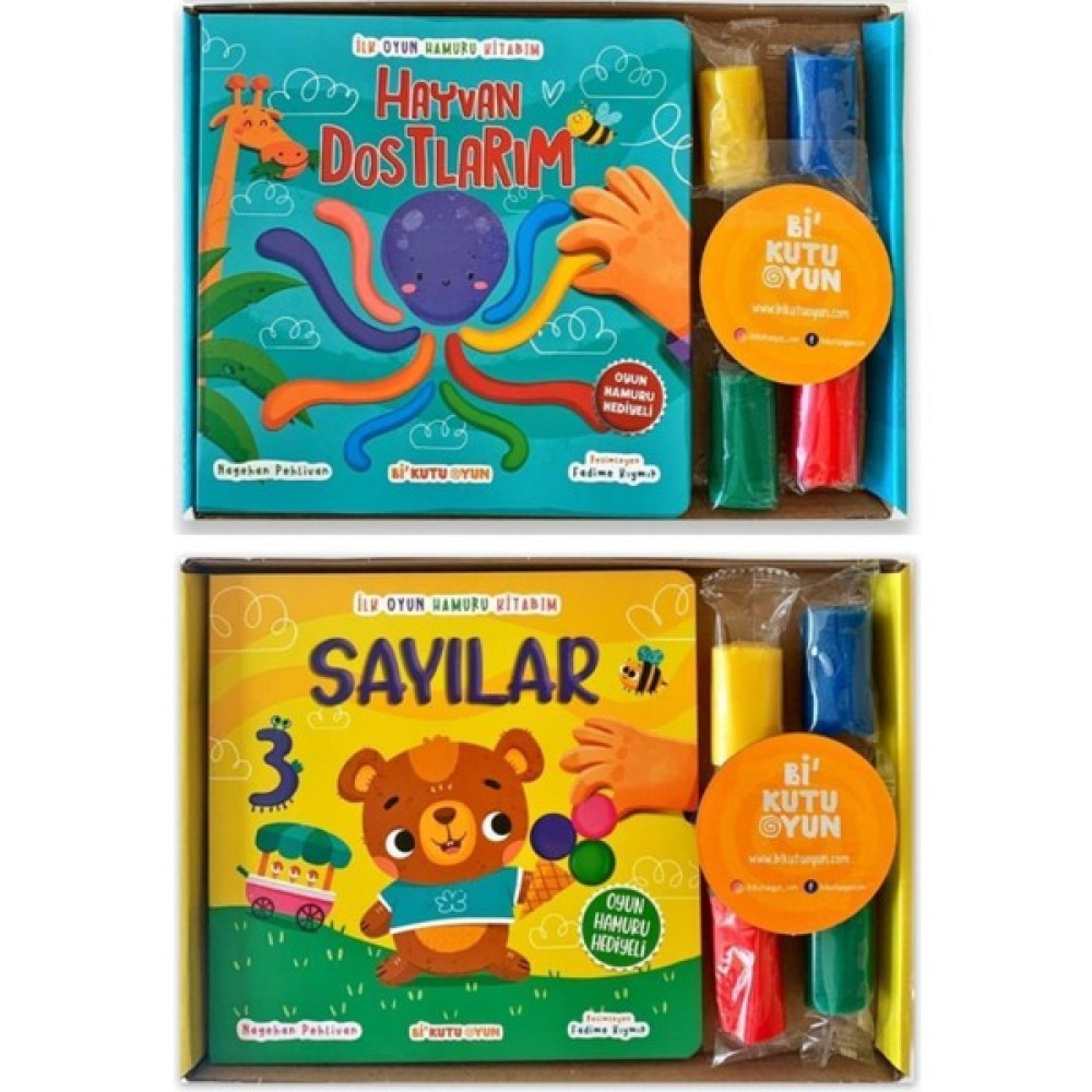 Bi Kutu Oyun Ilk Oyun Hamuru Kitabım – Hayvan Dostlarım ve Sayılar 2 Adet - Renkli Bebek Oyuncakları Fiyatı