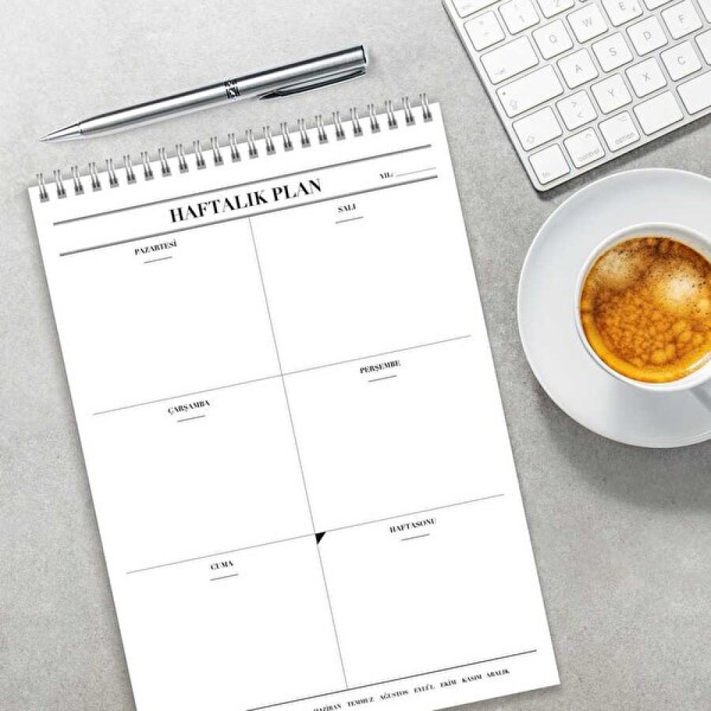 Bialdım Haftalık Planlayıcı Spiralli Defter - Weekly Planner Ajanda Fiyatı