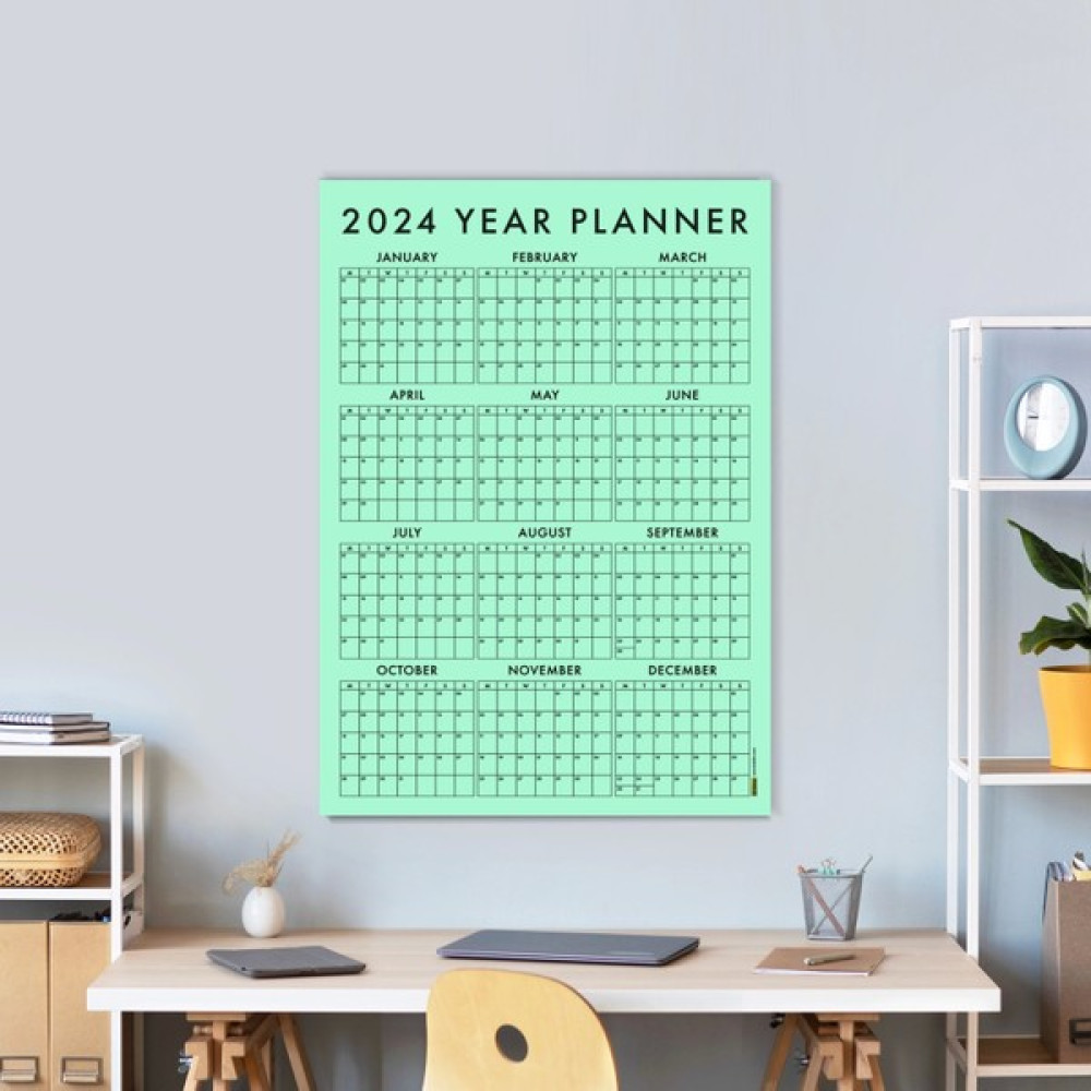 Bialdım Yeşil Renk 2024 Yıllık Planlayıcı Duvar Takvimi, 2024 Takvim, Yıllık Plan, Aylık Planlayıcı Takvim Fiyatı