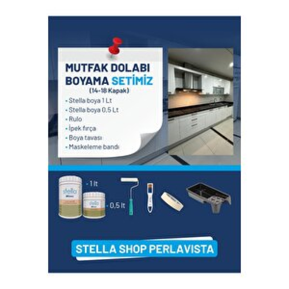 Bianca Bi̇anca Stella Mutfak Dolabi Boyama Seti̇ (14-18 Kapak) İç Cephe Duvar Boyası Fiyatı
