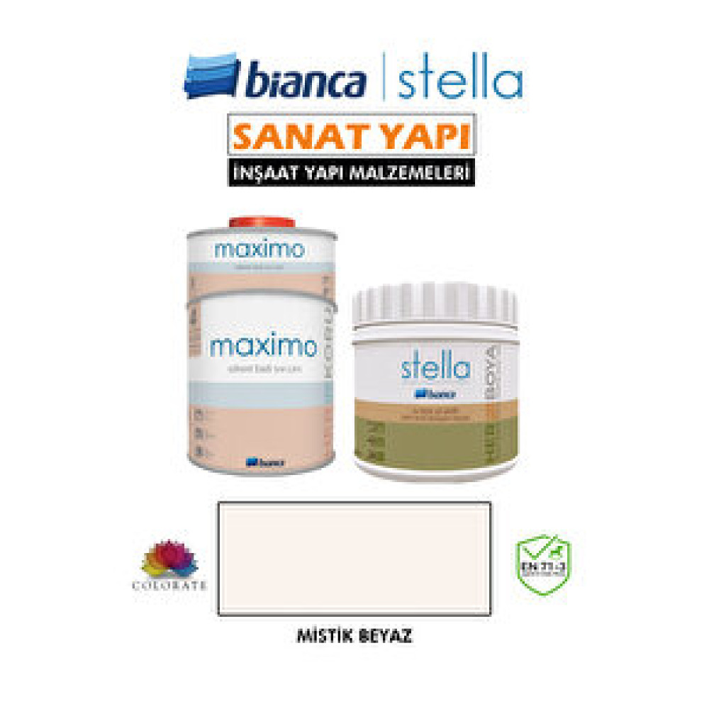Bianca Stella 4-6 M2 Boyama Seti ( 500ml Boya+ 500ml Maximo Parlak ) İç Cephe Duvar Boyası Fiyatı