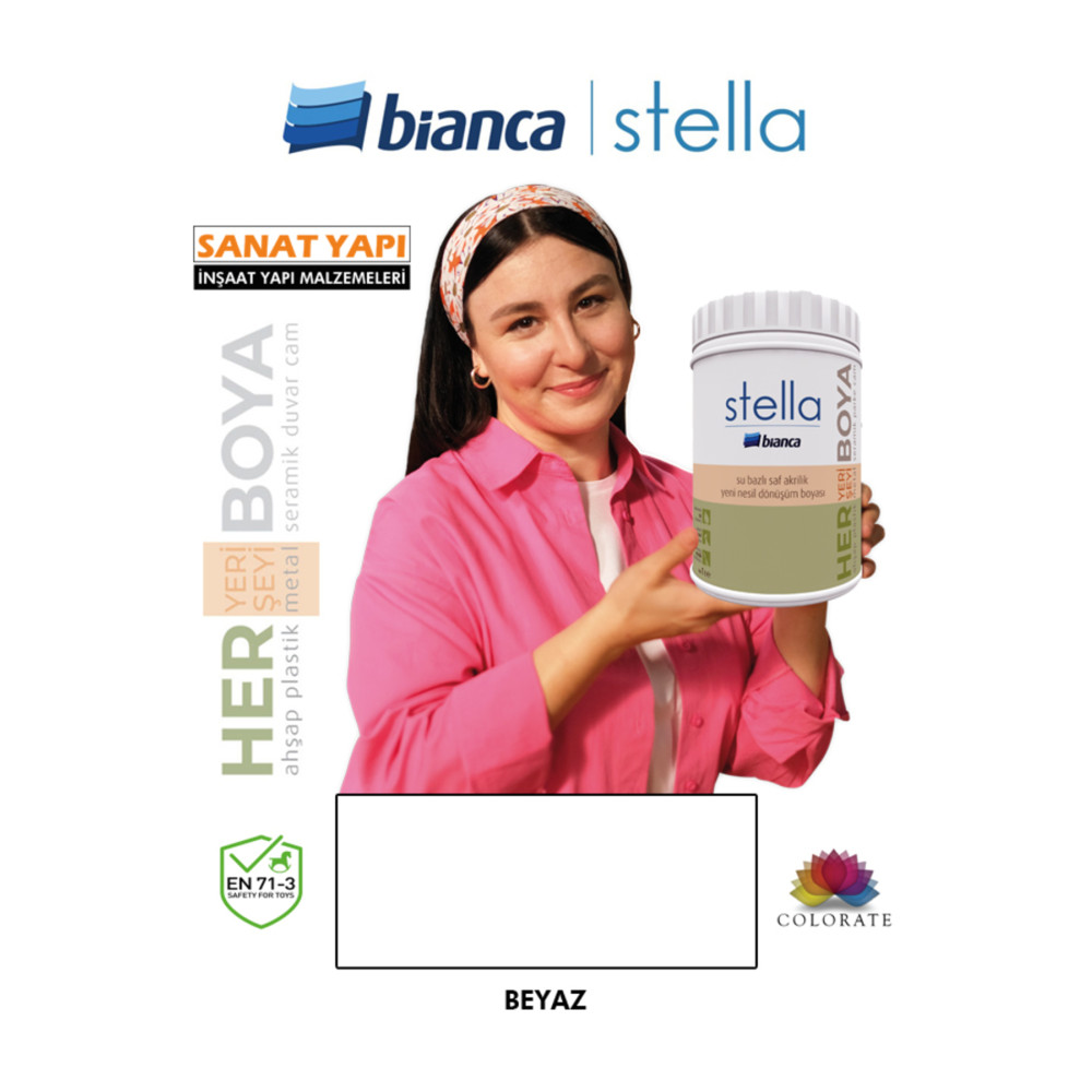 Bianca Stella Yeni Nesil Dönüşüm Boyası Beyaz 1 lt Beden İç Cephe Duvar Boyası Fiyatı