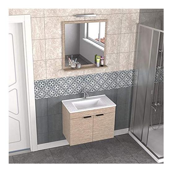 Biani Aybe Bej Fix Arya 75 cm Banyo Dolabı