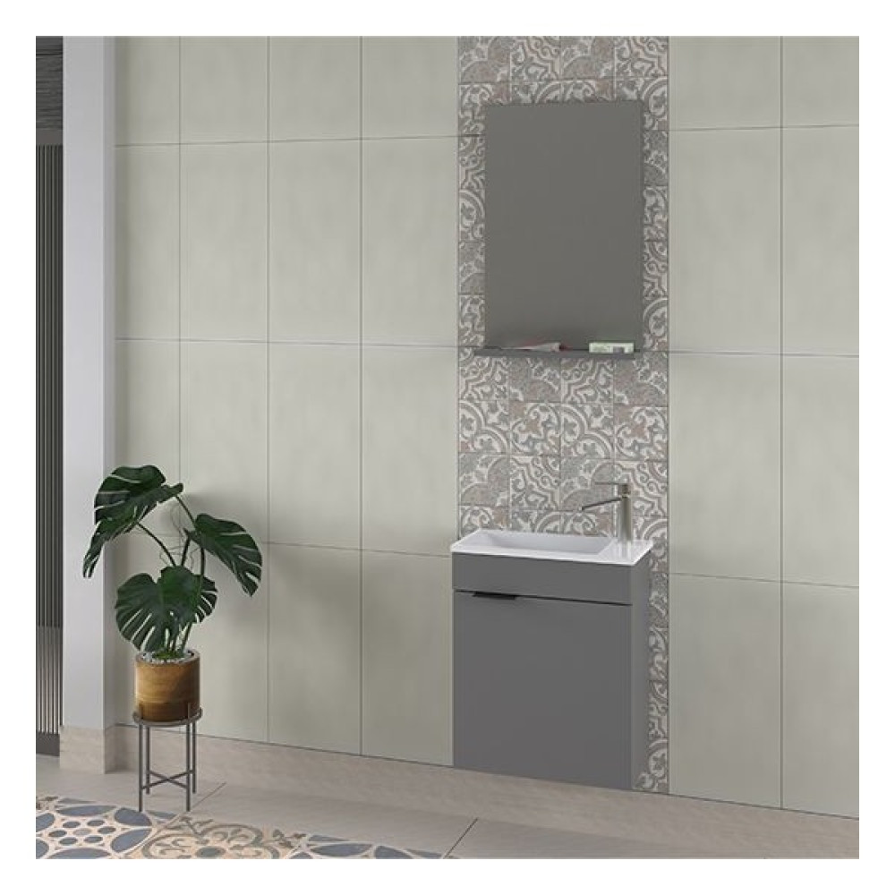 Biani Fix Arya 50 cm Mat Gri Banyo Dolabı Banyo Dolabı / Mobilyası Fiyatı