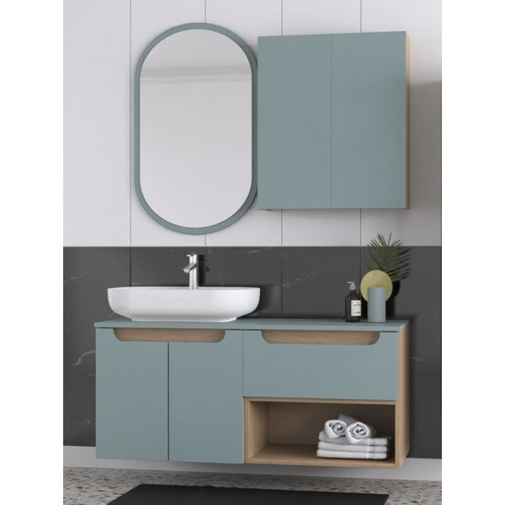 Biani Katia 120 cm Banyo Dolabı Renk Buz Mavisi Banyo Dolabı / Mobilyası Fiyatı